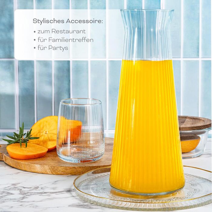 Набор из 3 стеклянных кувшинов 1 л KONZEPT