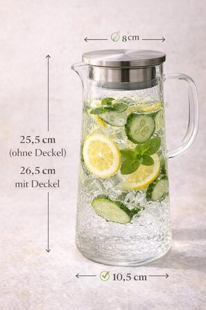 Скляний графін з кришкою 1,5 л WOODFLAME DECO AND MORE