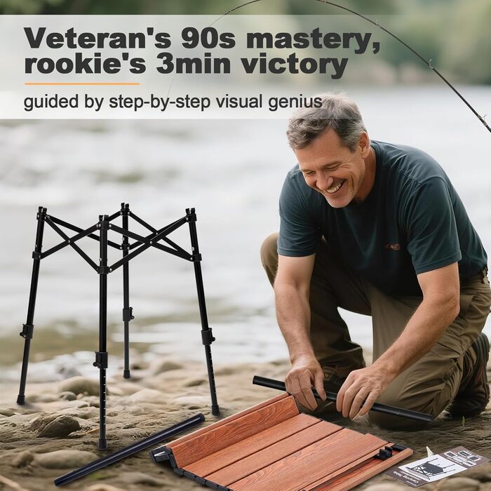 Складной алюминиевый стол с регулируемой высотой Odoland