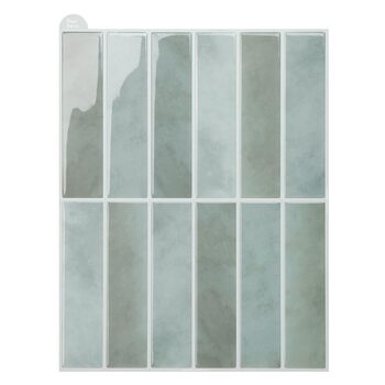 Самоклеюча настінна плитка, 3D плитка для кухні, що самоклеїться, легко чиститься, самоклеюча кухонна плитка для оздоблення та ремонту дому, 28x22 см, 10 аркушів (світло-зелений)