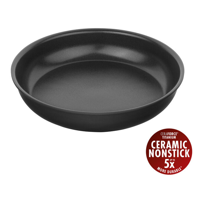 Сковорода 24 см без ручки із антипригарним покриттям, чорна Unlock Zwilling