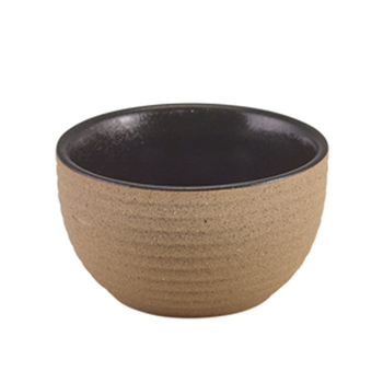 Соусник 7.8*h 4.4 см, 90 мл, Kava Black Stoneware Ribbed, GenWare