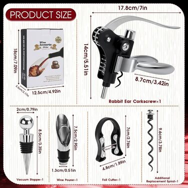 Преміум набір для вина 5 предметів Raxfekro