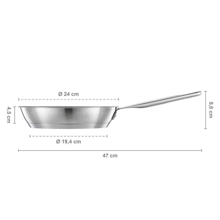 Сковорода Fiskars All Steel матовая 24 см (1064743)