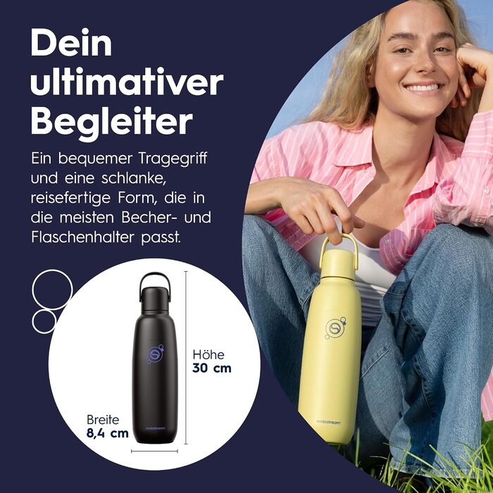 Бутылка для газированной воды 0,9 л, черная Fizz & Go SodaStream