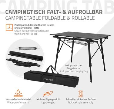 Складной алюминиевый стол для кемпинга 90 x 51,5 см ML DESIGN modern living
