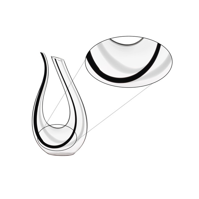 Декантер ручної роботи Amadeo Figaro 0,75 л, чорний/білий Riedel