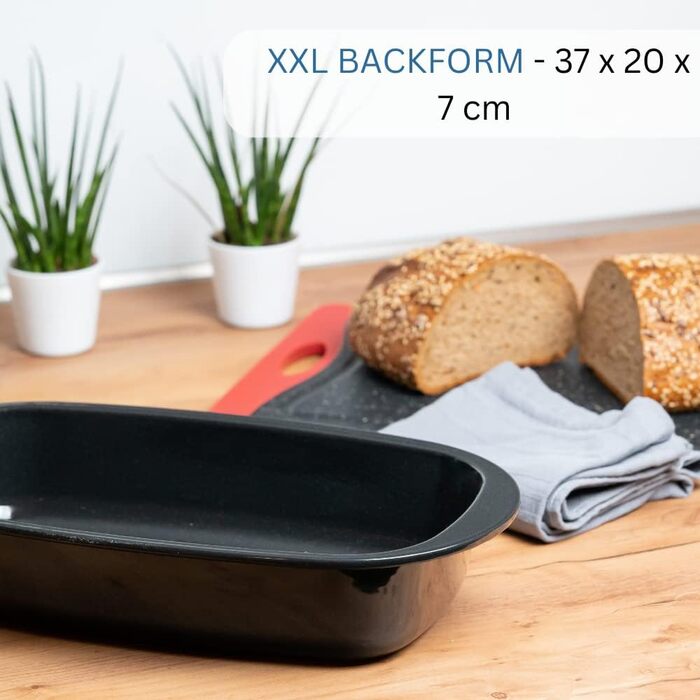 Высококачественная эмалированная форма для выпечки хлеба, как из пекарни - 32 см - для равномерного подрумянивания - 100 устойчивость к царапинам (черная) Хлебная эмаль