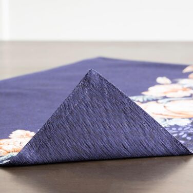 Бавовняні килимки, набір з 4 шт. , декоративні килимки, пасхальні килимки, що миються, для свят, вечерь, весни, літа (33 см x 48 см) (16 - Гарбузово-синіх), 39Hermine, 100