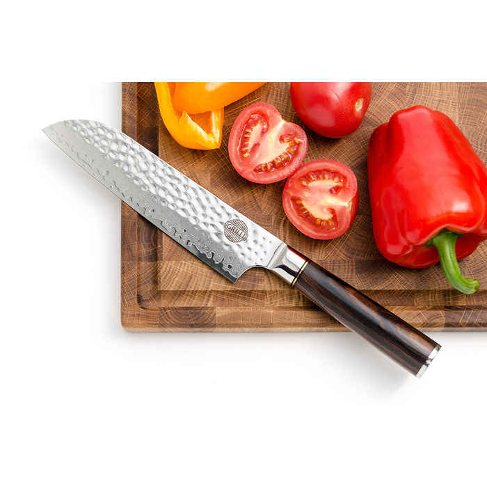 Профессиональный нож из дамасской стали Santoku GRILLI 88871 Профессиональный нож из дамасской стали Santoku GRILLI 88871 Код: 012180