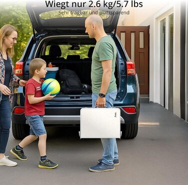 Складной кемпинговый столик 60 x 40 см белый Anbte