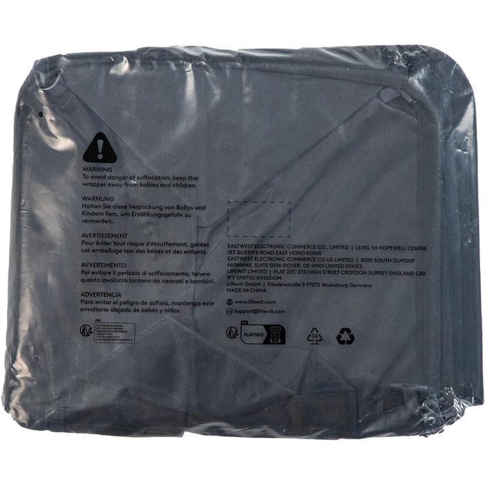 Кошик для білизни Lifewit з кришкою 2 відділення, збірник для білизни з 2 знімними мішками для білизни, складні кошики для білизни Кошики для білизни Коробка для білизни Тканинні кошики для білизни для ванної кімнати Спальня, (105 л, чорний)