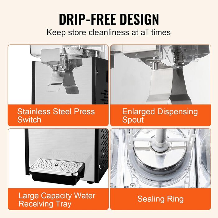 Профессиональный диспенсер для напитков 18 л 300 Вт VEVOR