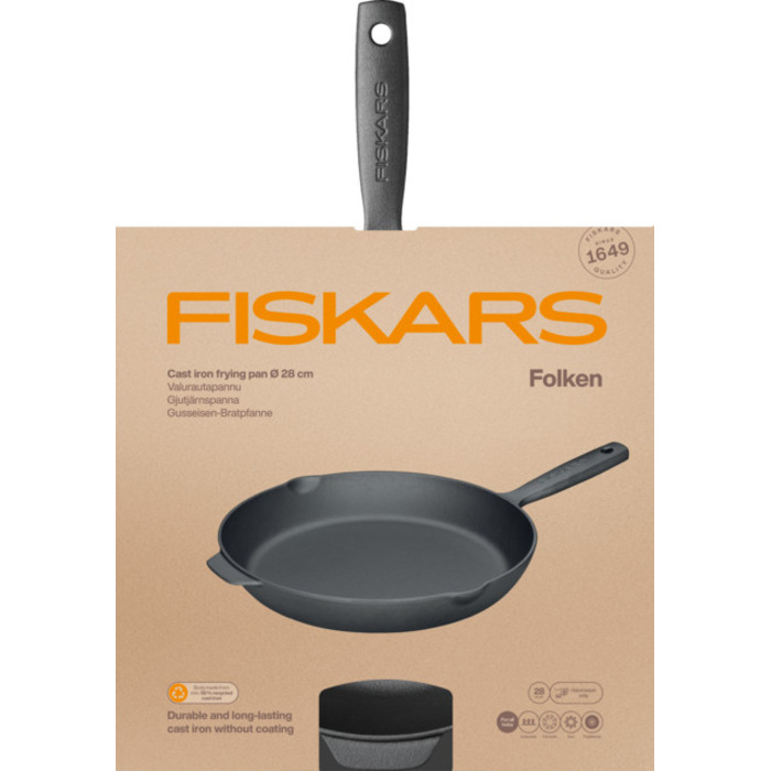 Сковорода чугунная Fiskars Folken 28 см (1075699)
