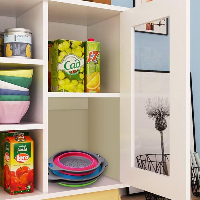 Набор сложных силиконовых дуршлагов для кухни 3 шт SKERITO