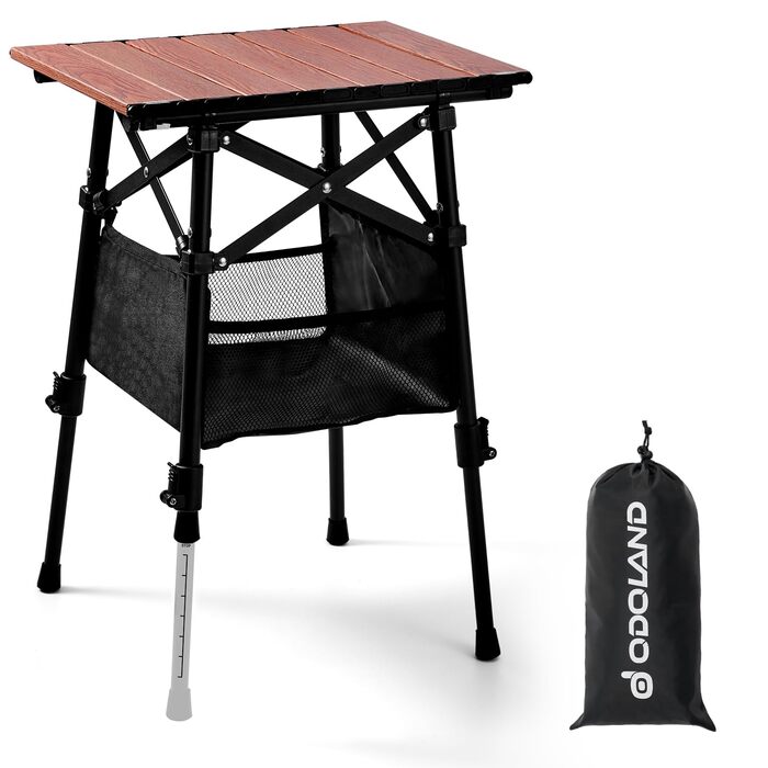 Складной алюминиевый стол с регулируемой высотой и сумкой для хранения Odoland