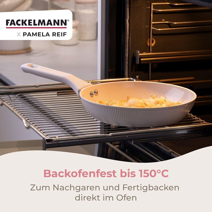 Сковорода 24 см с ребристым дизайном, пастельно-бежевый Pamela Reif Fackelmann