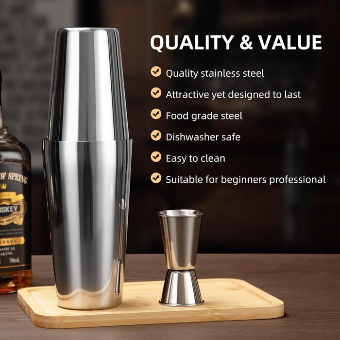 Набор для коктейлей из нержавеющей стали 15 предметов Cinnani