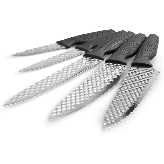 Набор кухонных ножей Harry Blackstone Airblade Messer острые и долговечные 5 ножей для любых задач, с антипригарным покрытием лезвий