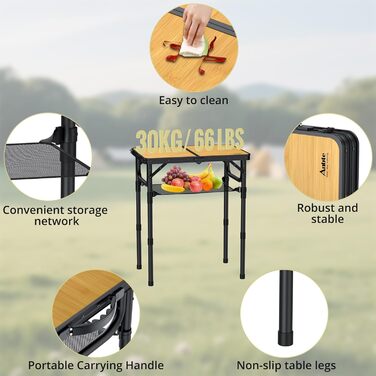 Складной кемпинговый столик 58х40 см Anbte