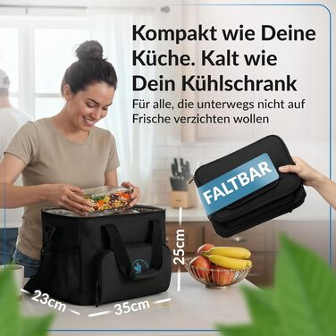 Термосумка для кемпинга 20 л черная Obics