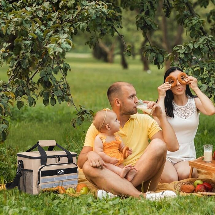 Ізольована сумка для їжі Міцна, об&39ємна, водонепроникна модель для походів, кемпінгу та роботи, кольору хакі