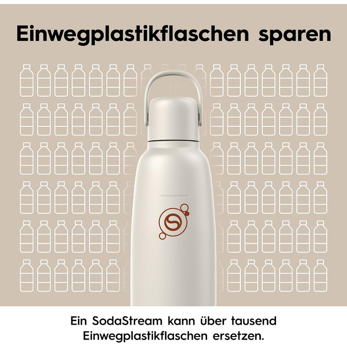 Бутылка для газированной воды 0,9 л, песочно-бежевая Fizz & Go SodaStream