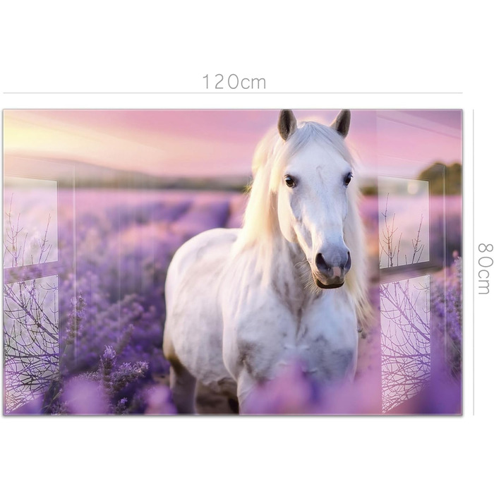 Кухонний фартух timalo зі скляним виглядом Акрилове скло 2 мм Бризкозахисна стіна для плити, скляний фартух, акрилові скляні стінові панелі, захисна панель для фартуха Бетонно-блакитно-сірий (120x80 см, 228- Білий кінь)