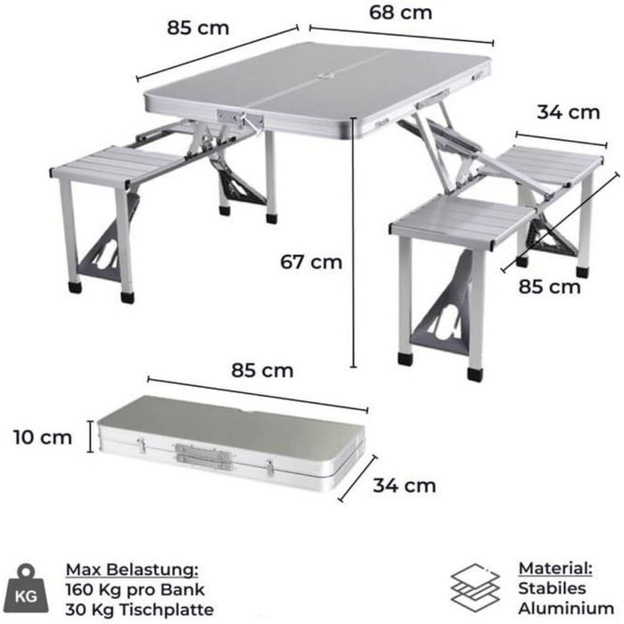 Премиум набор кемпингового стола и стульев wildvival