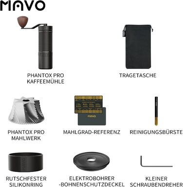 Професійна ручна кавомолка з нержавіючої сталі MAVO