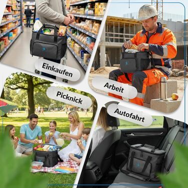 Термосумка для кемпинга 20 л черная Obics