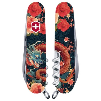 Нож Victorinox Huntsman Zodiac 91мм/15funk/Китайский дракон