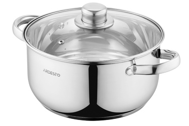 ARDESTO Gemini Gourmet Pot, стеклянная крышка, 3,8 л, нержавеющая сталь