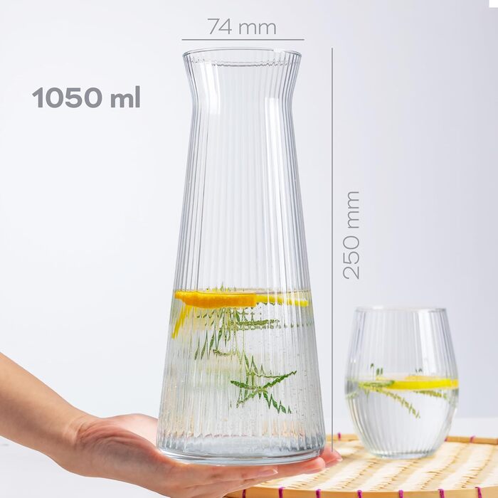 Набор из 3 стеклянных кувшинов 1 л KONZEPT