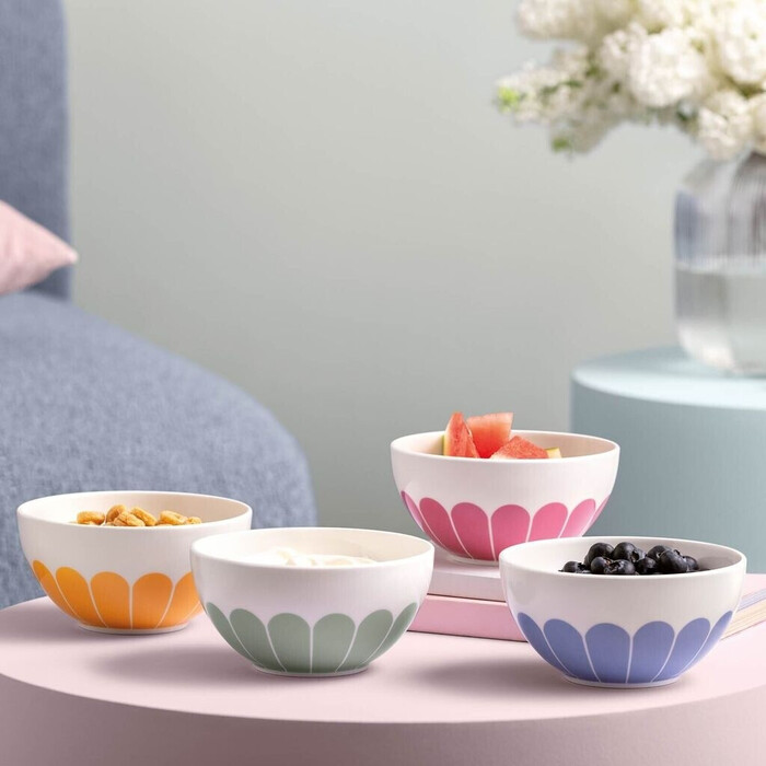 Набір з 4 піал для пластівців 430 мл, різнокольоровий Fleur Villeroy & Boch