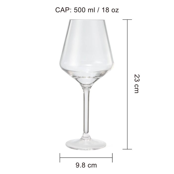 Набір плаваючих келихів для вина 8 шт 500 мл Khen