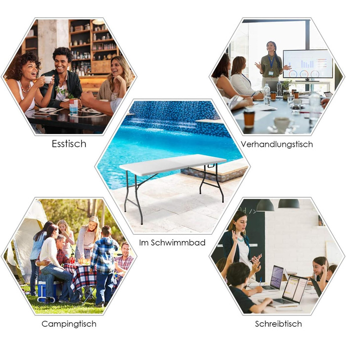 Складной кемпинговый стол 157 х 74 х 74 см RELAX4LIFE