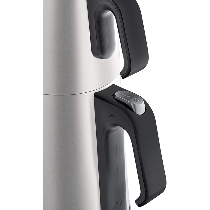 Електричний турецький чайник, 2200 Вт, чайник 3,5 л, скляний чайник 1,2 л, нержавіюча сталь, інтелектуальний контроль температури, захист від кипіння (1,8 л (чайник) / 1,2 л (чайник), сріблястий)