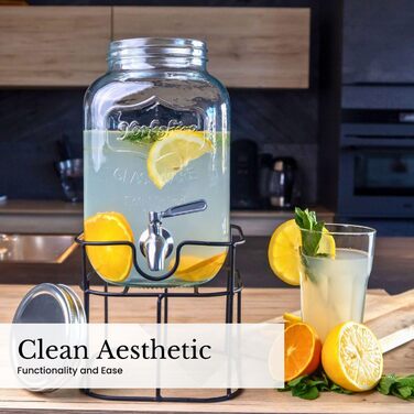 Диспенсер для напитков стеклянный 2 шт 4 л INTIRILIFE