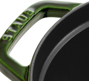 Чавунна жаровня/кокотниця STAUB, овальна 6,7 л, (33 см, базилік/зелений)