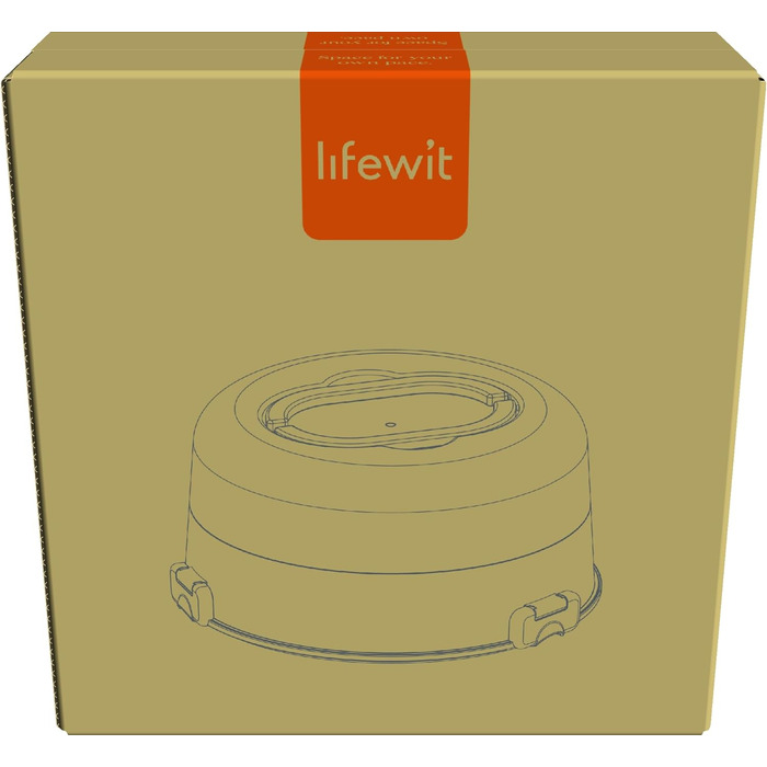 Контейнер для торта 27 см з кришкою та ручкою, білий Lifewit