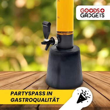 Система розливу пива та колона для напоїв 3,5 л з охолодженням Преміальний диспенсер для напоїв та пивна колона для вечірок Колона для напоїв, кран для розливу та пивна вежа Ідеальний гаджет для пива та диспенсер для Aperol 1 x колона 3,5 л