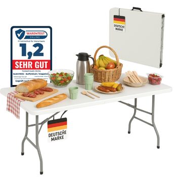 Розкладний стіл для кемпінгу білий ALBATROS