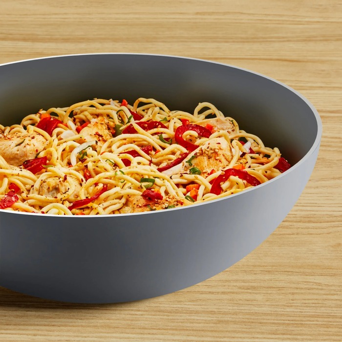 Tefal Сковорода ВОК Halo, 28см, алюминий, бакелит, серый