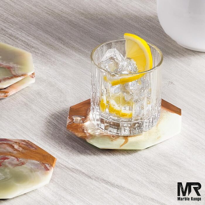 Елегантні мармурові підставки під склянки 6 шт MARBLE RANGE