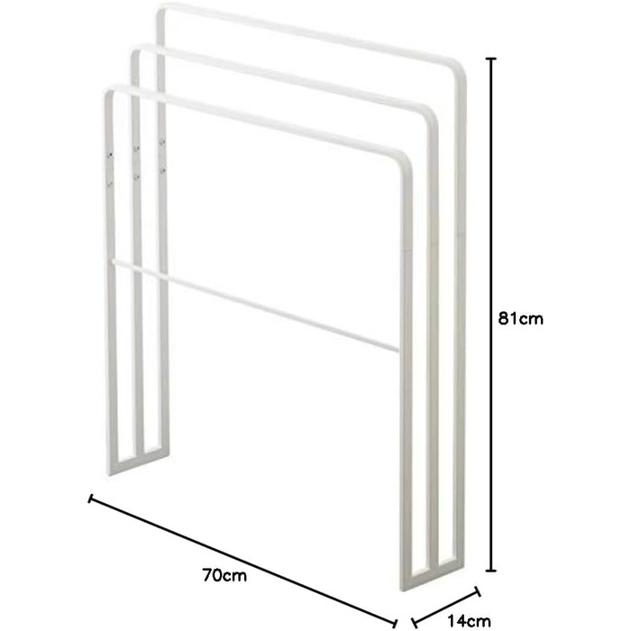 Рушникосушка з 3 ярусами, білий, сталевий, мінімалістичний дизайн, 4979 Tower