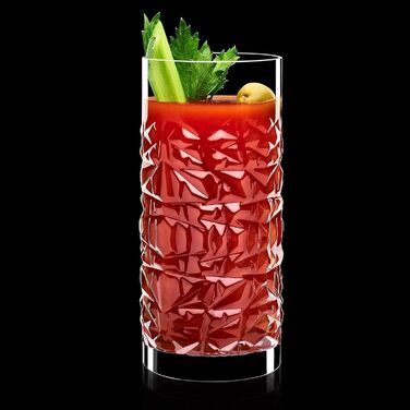 Набір келихів Luigi Bormioli Mixology Hi-Ball Highball об'ємом 4 - 480 мл - Високоякісне кришталеве скло, яке можна мити в посудомийній машині - Стильний для коктейлів і лонг-дрінків Келихи хайбол