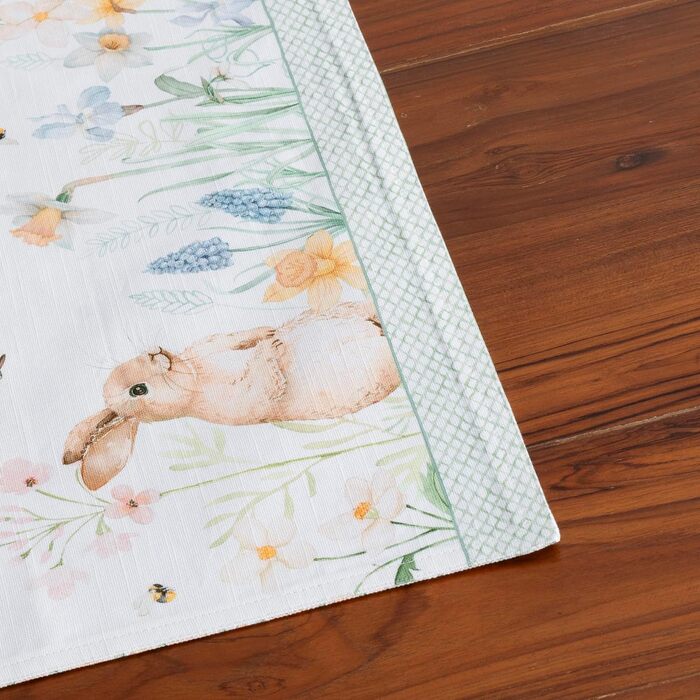 Серветки Maison d&39Hermine зі 100 бавовни, набір з 4 шт. , декоративні серветки, пасхальні серветки, що можна прати, для свят, вечерь, весни, літа (33 см x 48 см) (010 - Великодня роса)