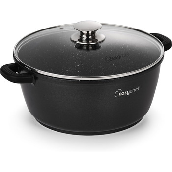 Набір посуду CosyChef Leia 28 см - Набір з 2 предметів посуду зі скляною кришкою та антипригарним покриттям - Підходить для всіх типів плит, включаючи індукційні - Без ПФОК