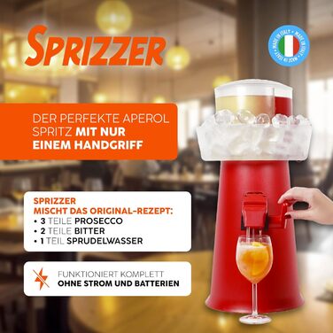 Диспенсер и миксер 3 л красный Sprizzer